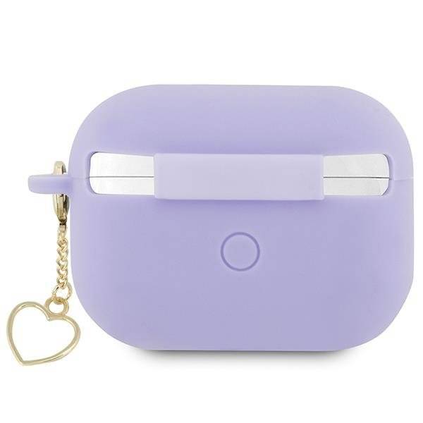 Guess GUAP2LSCHSU AirPods Pro 2 cover purpurowy/purple Silicone Charm Heart Collection
