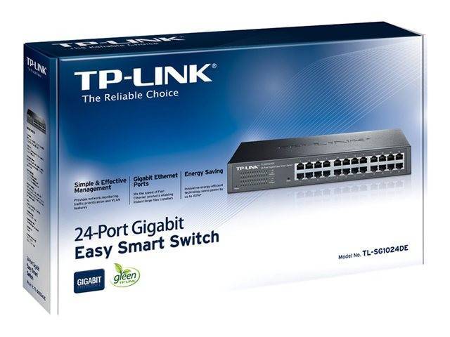 TPLINK TL-SG1024DE TP-Link TL-SG1024DE 24-Port Gigabit Easy Smart Switch